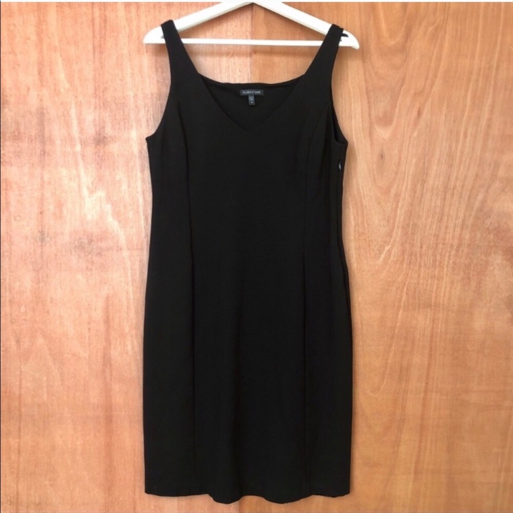 Eileen Fisher Black Sleeveless Viscose Dress
